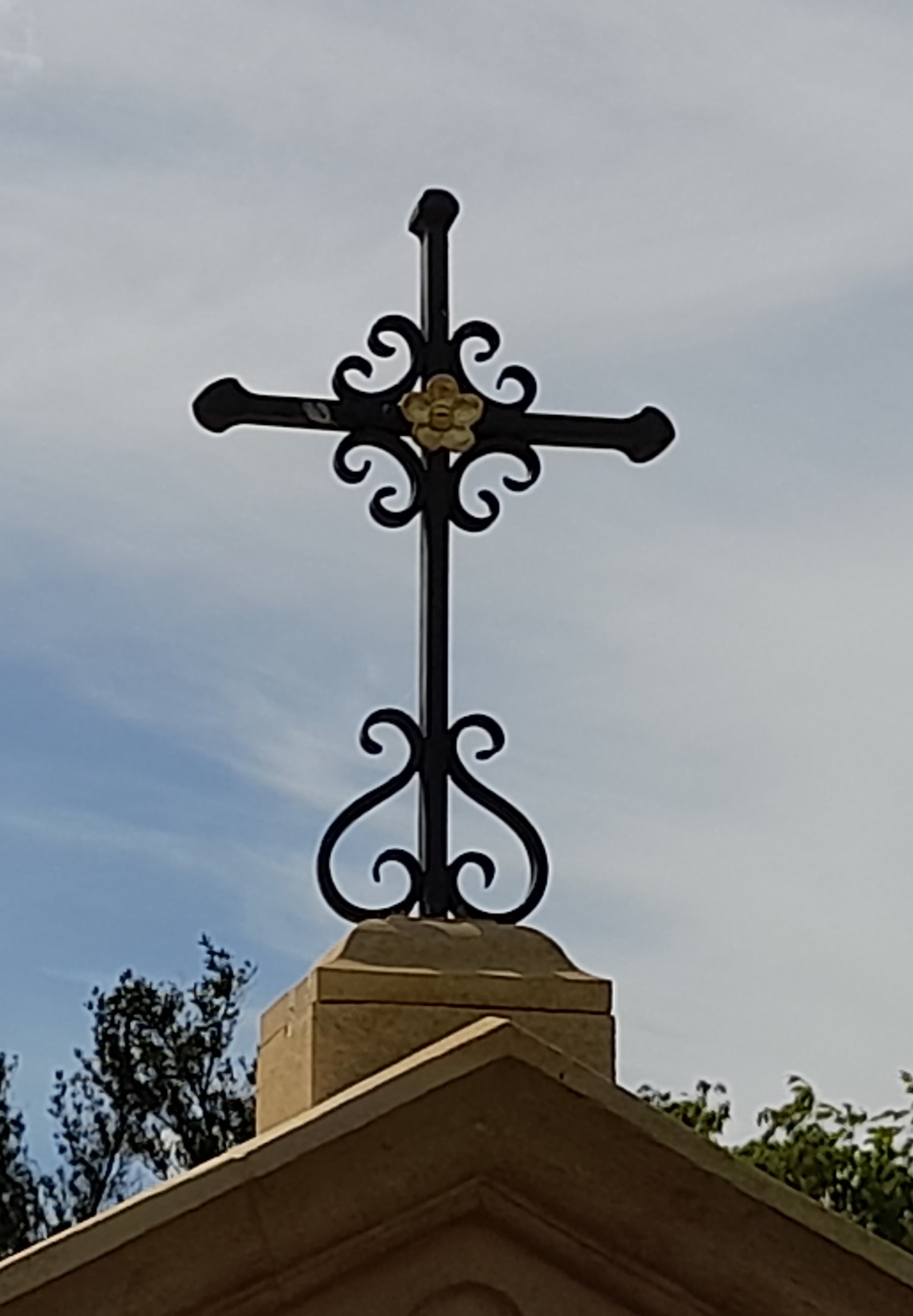 Détail de croix de cimetière